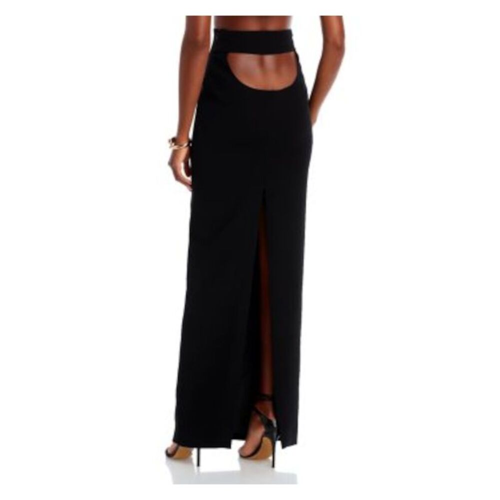 MONOT Womens Black High Waist Cutout Back Lined Maxi Party Pencil Skirt 44 - Picture 2 of 2